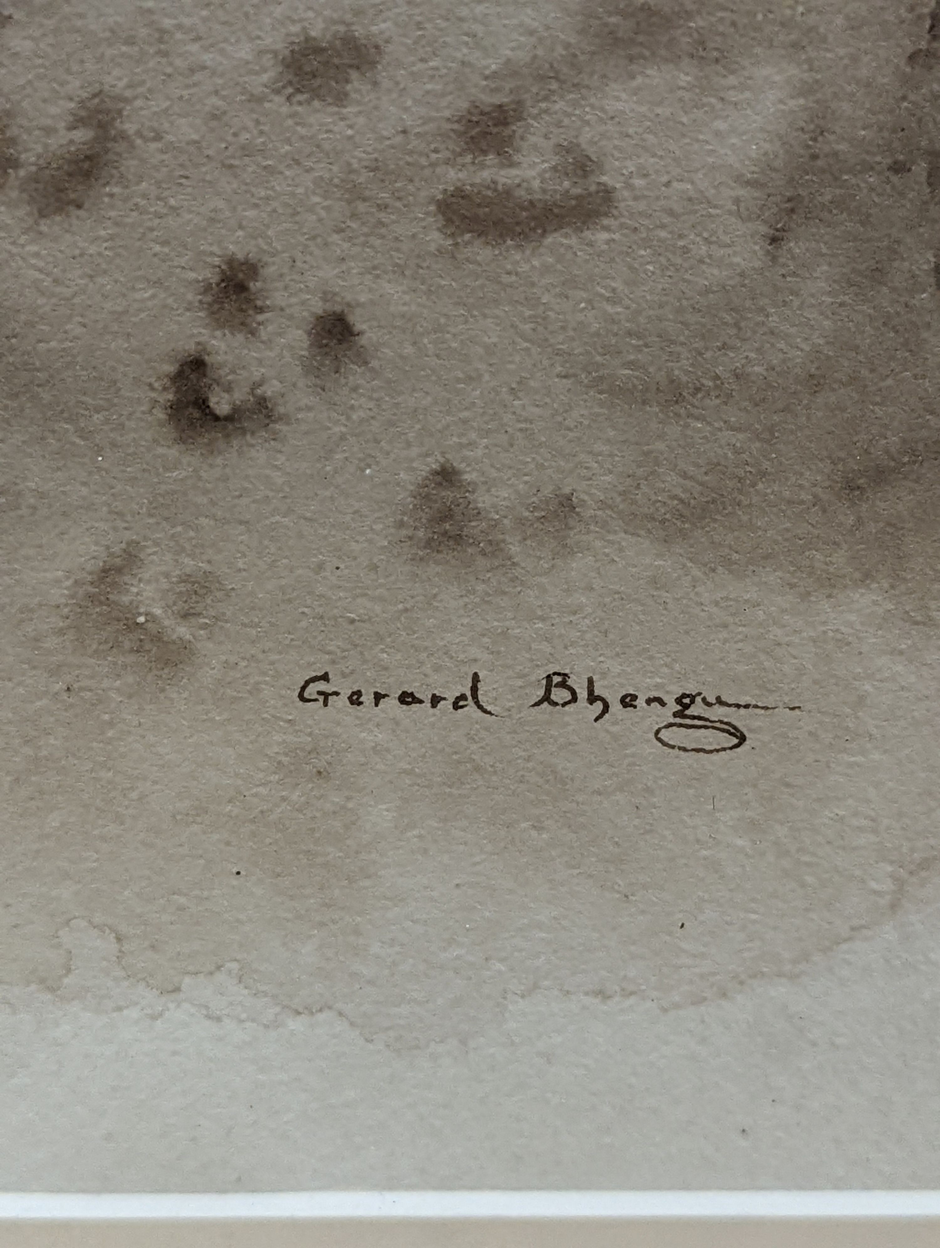 Gerard Bhengu (1910-1990), watercolour, Study of an elderly Zulu woman, signed, 36 x 26.5cm